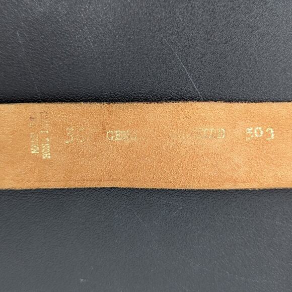 Vintage Lions International Pewter Buckle Tooled Leather Belt Size 36 - Picture 10 of 11